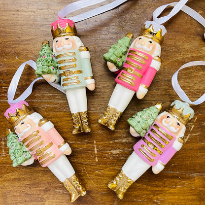 Nutcracker Hand-Painted Ceramic Ornament