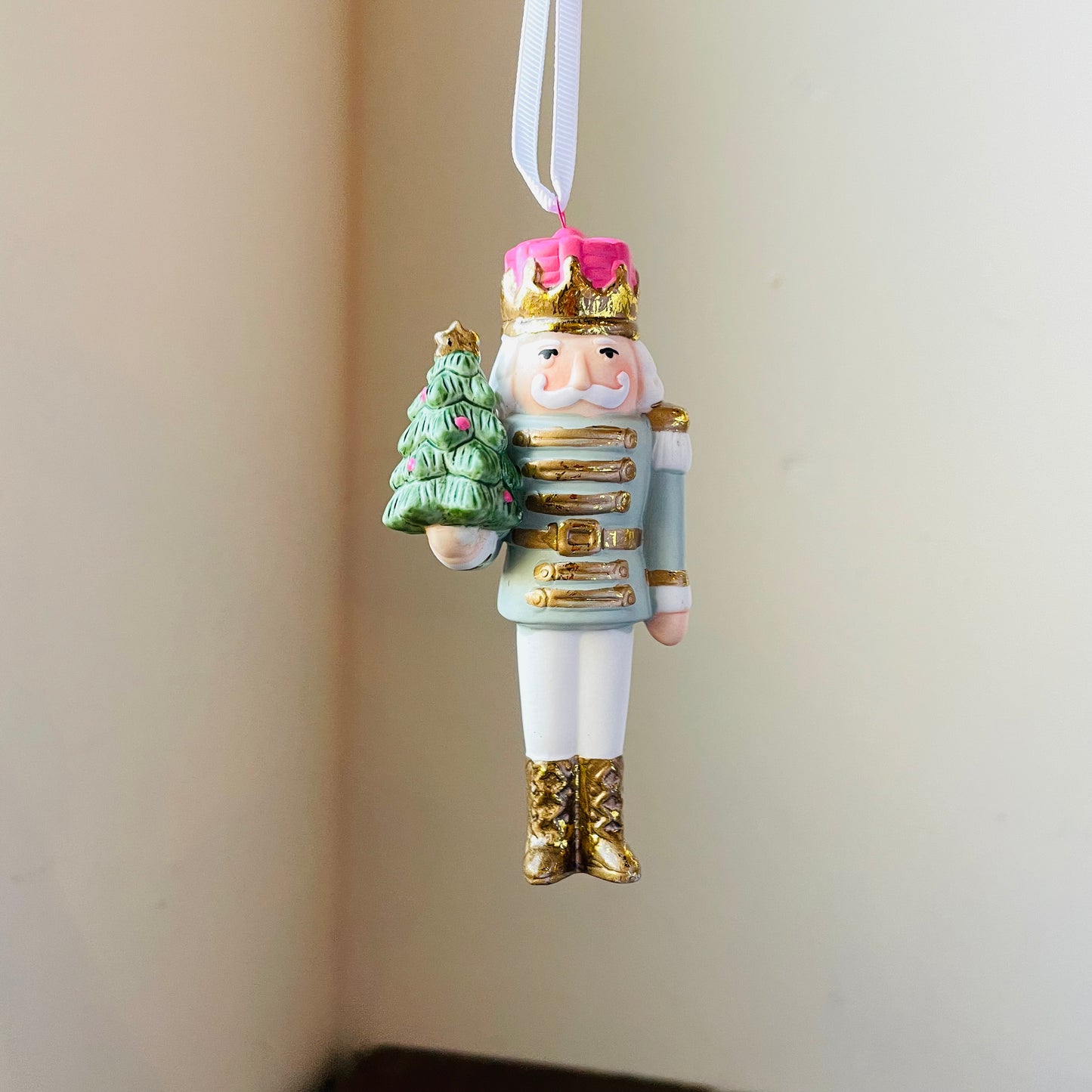 Nutcracker Hand-Painted Ceramic Ornament