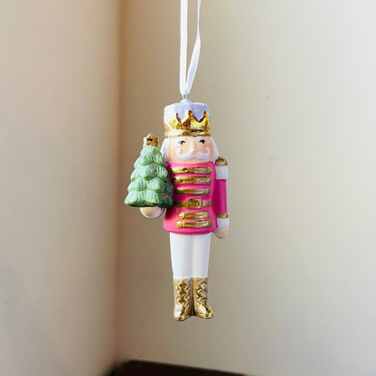 Nutcracker Hand-Painted Ceramic Ornament