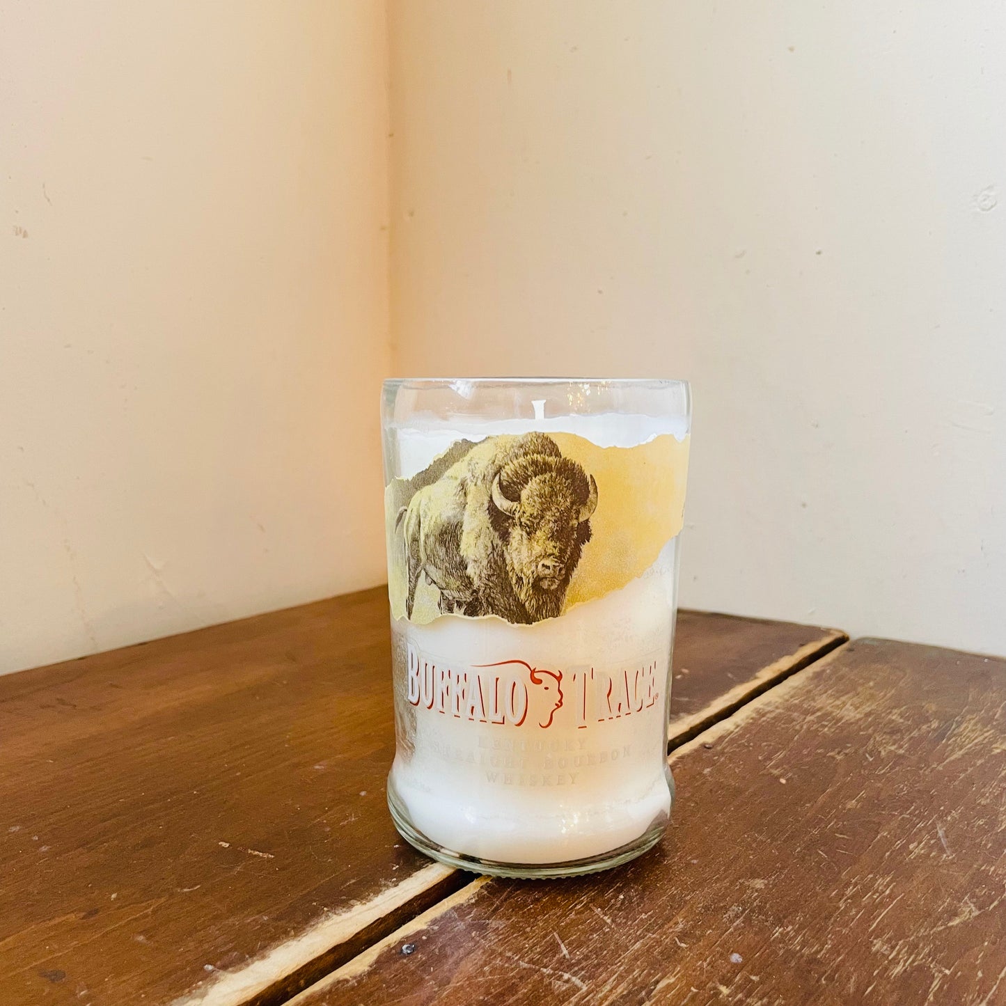 Buffalo Trace Liquor Bottle Candle