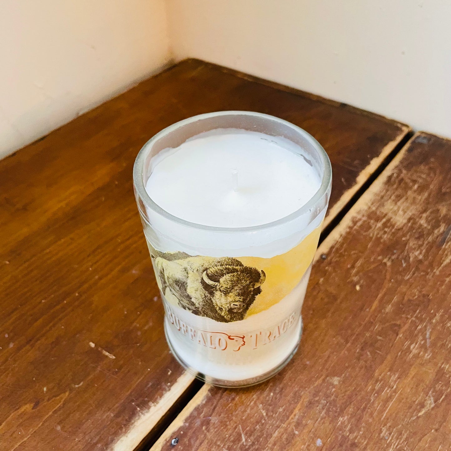 Buffalo Trace Liquor Bottle Candle