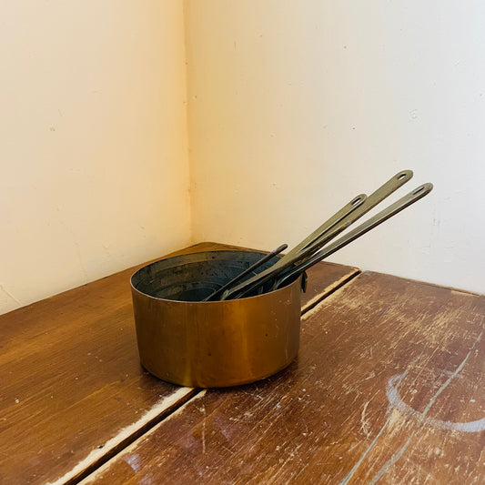 French Nesting Copper Pans- Antique