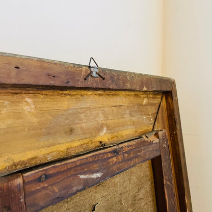 Unsigned Swan Oil Painting in Ornate Heavy Frame- Antique