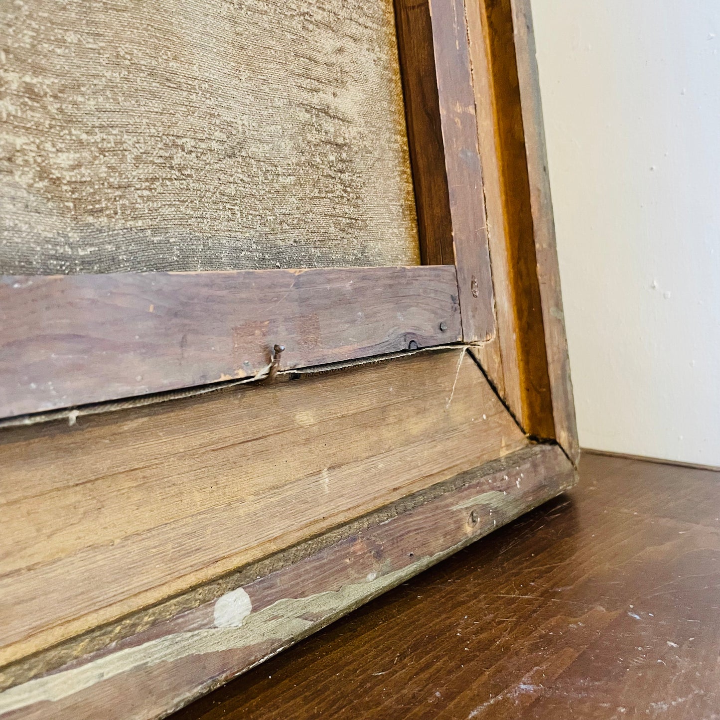 Unsigned Swan Oil Painting in Ornate Heavy Frame- Antique