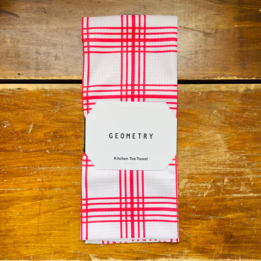 Cranberry Stripes Tea Towel