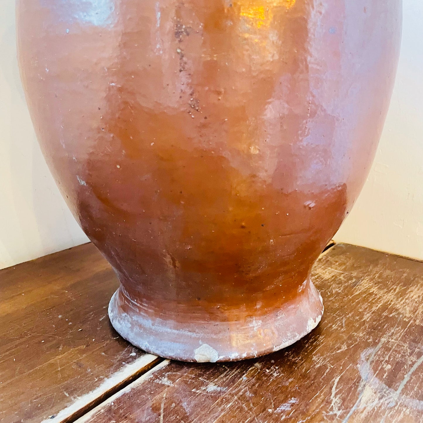 Medium Brown Glazed French Confit Pot- Antique