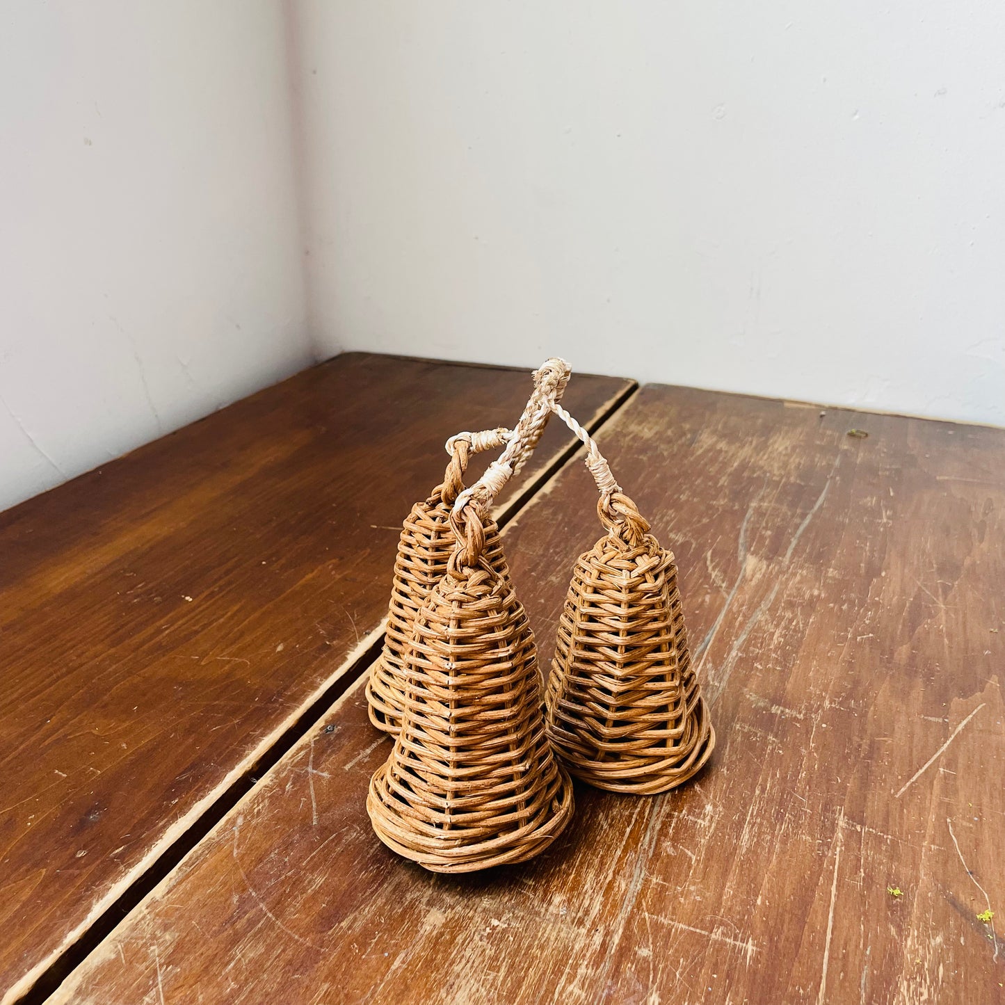 Cluster of Natural Wicker Bells