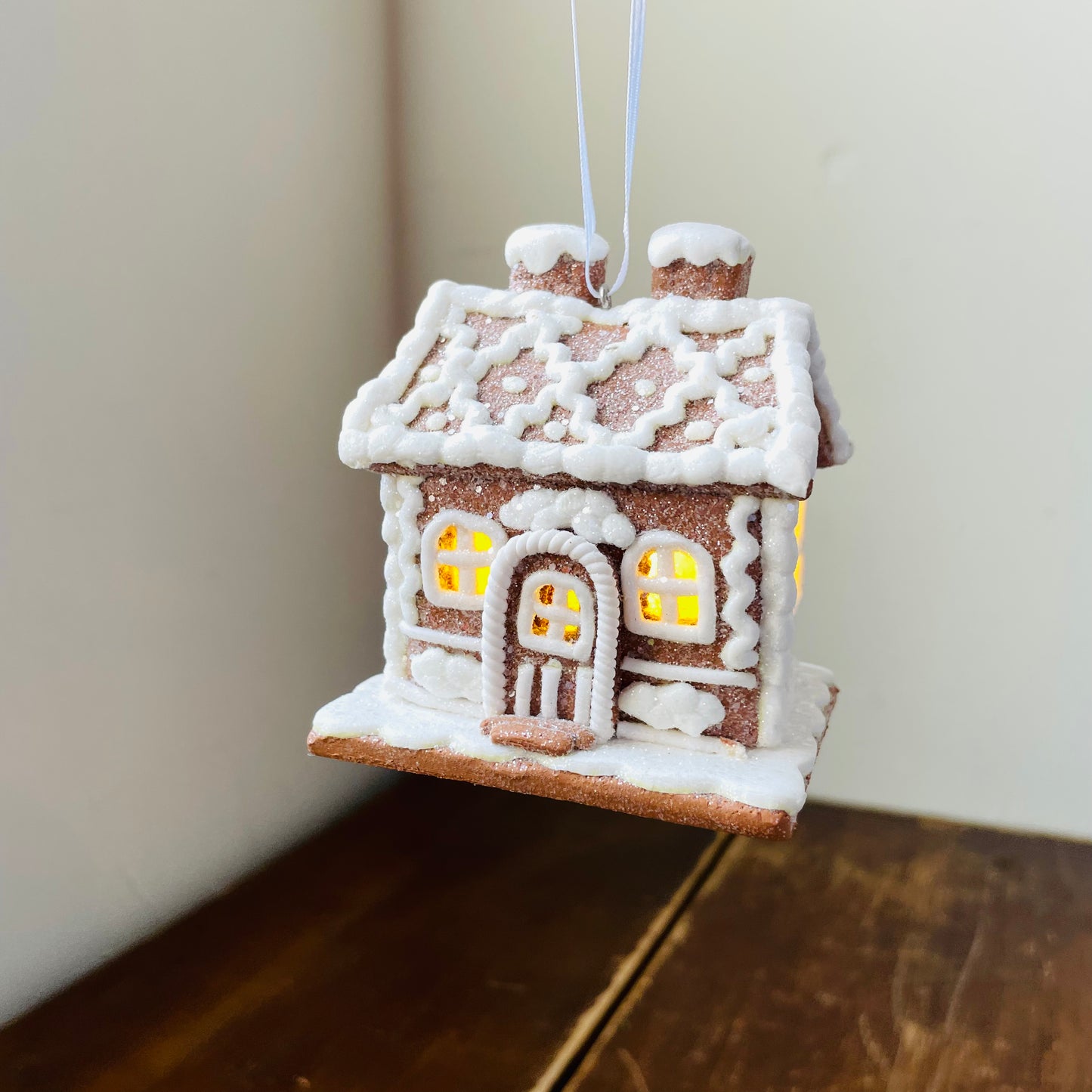 Light Up Gingerbread House Ornament