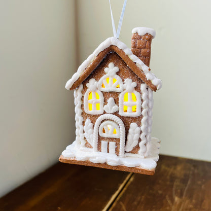 Light Up Gingerbread House Ornament