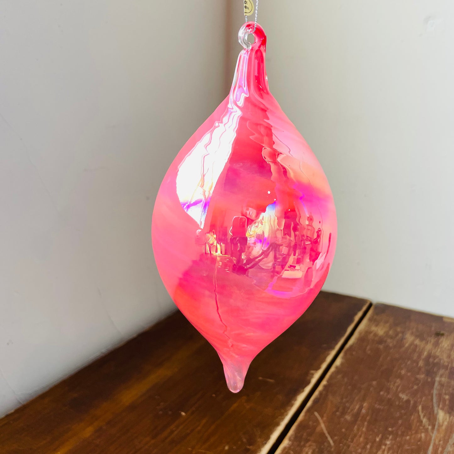 Pink Blown Glass Bauble