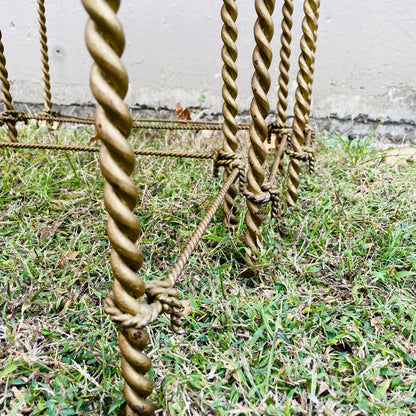 Italian Hollywood Regency Rope Twist Nesting Tables- Vintage