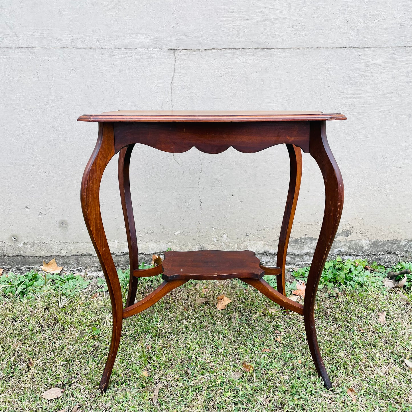 Mahogany Queen Anne Side Table- Antique