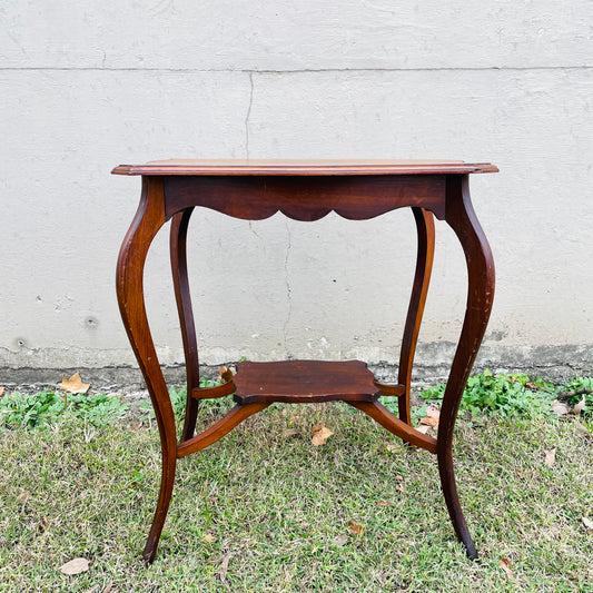 Mahogany Queen Anne Side Table- Antique