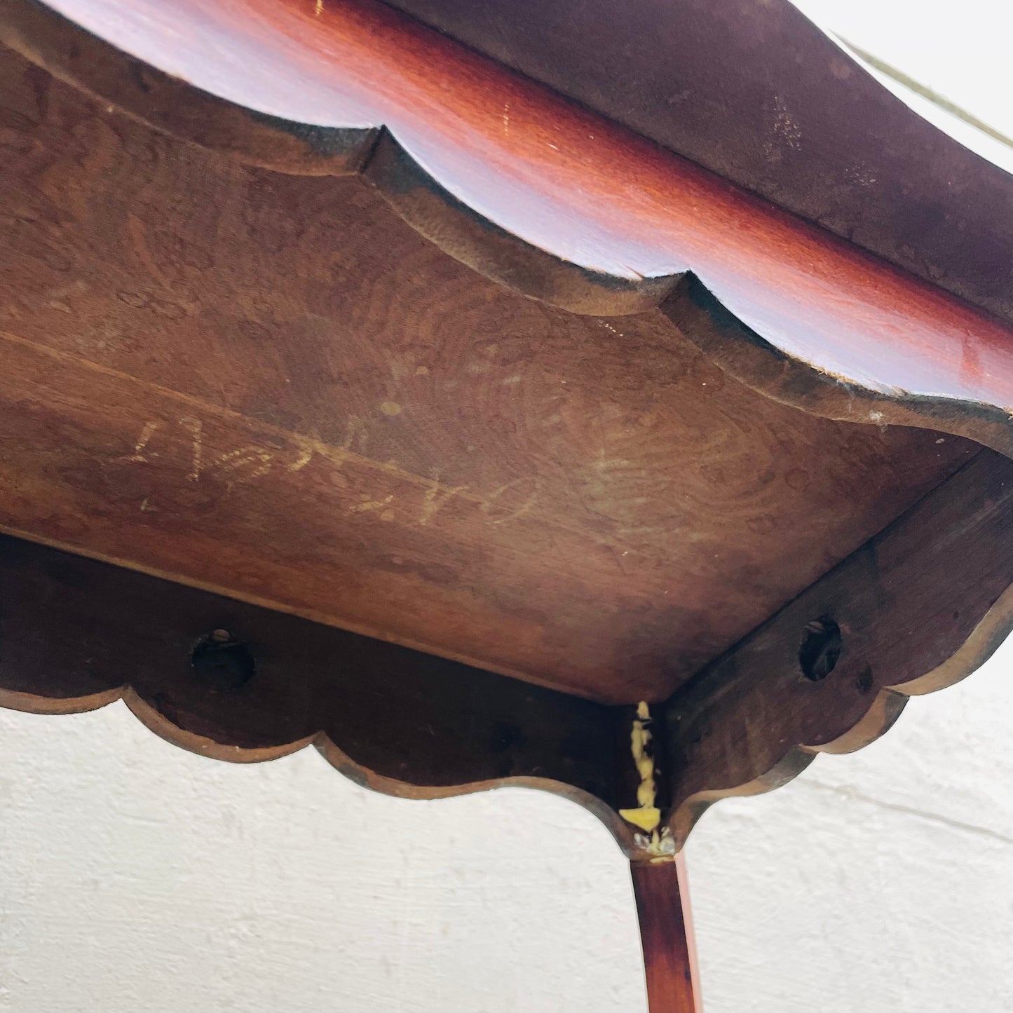 Mahogany Queen Anne Side Table- Antique