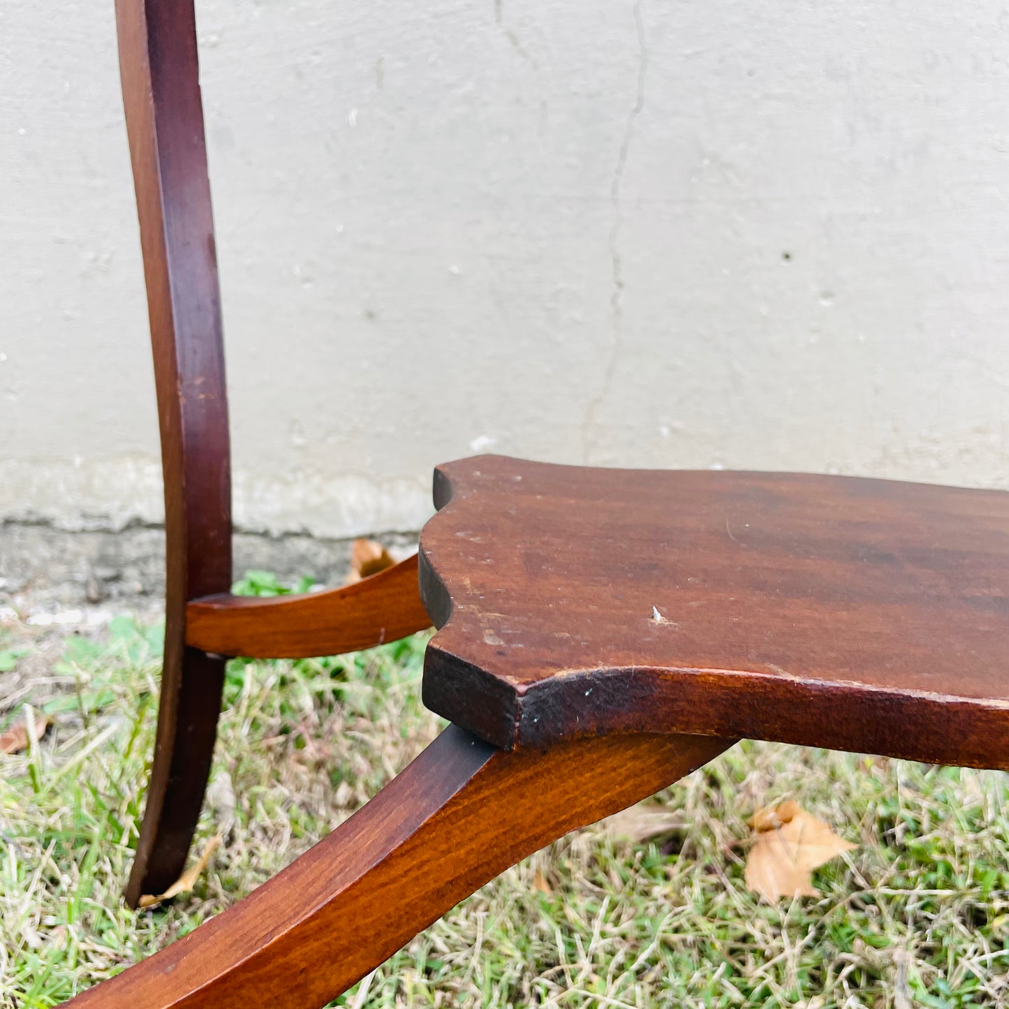 Mahogany Queen Anne Side Table- Antique