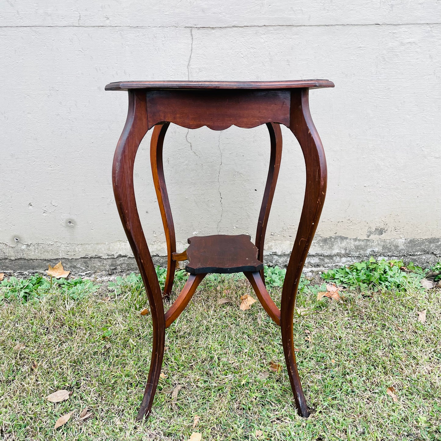 Mahogany Queen Anne Side Table- Antique