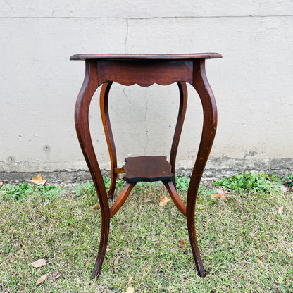 Mahogany Queen Anne Side Table- Antique