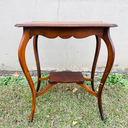 Mahogany Queen Anne Side Table- Antique