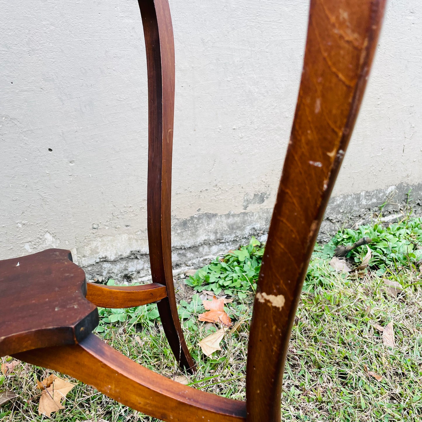 Mahogany Queen Anne Side Table- Antique