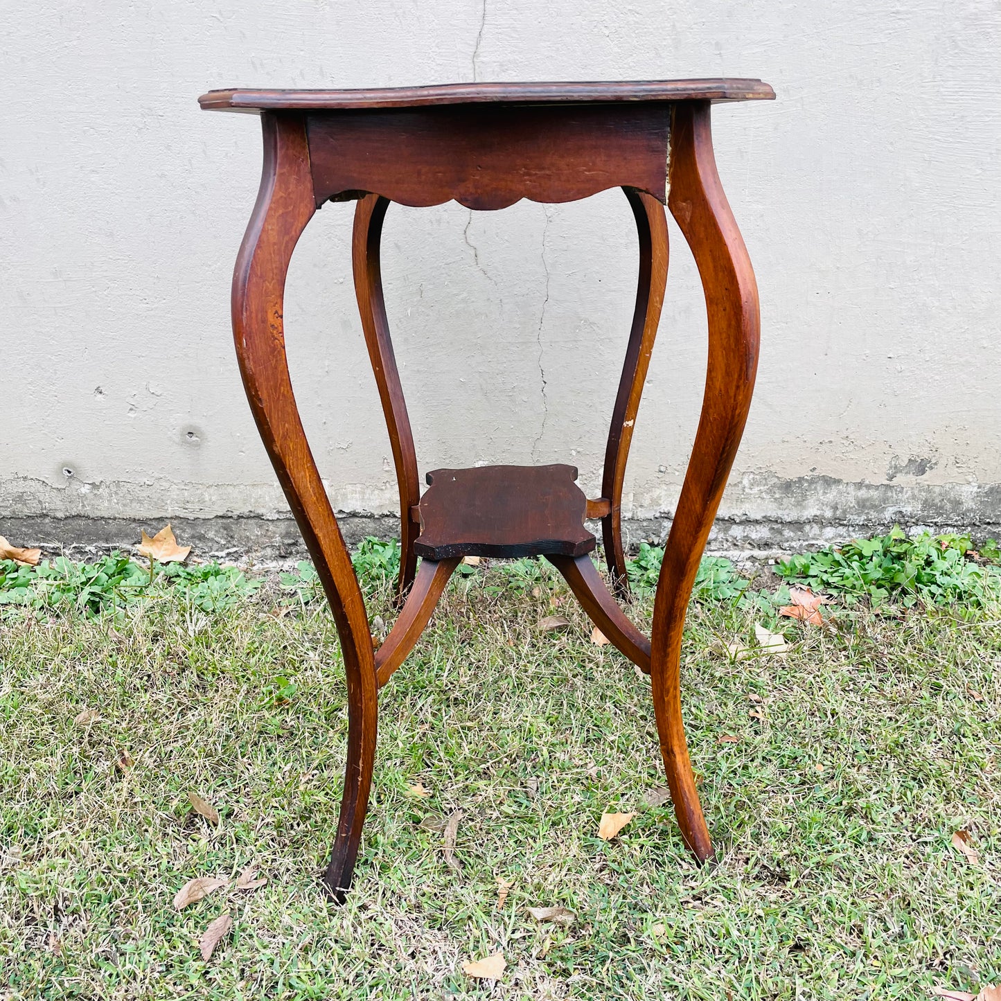 Mahogany Queen Anne Side Table- Antique