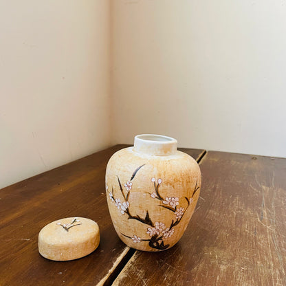 Mini Cherry Blossom Ginger Jar- Vintage