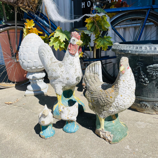 Concrete Chicken Family- Vintage