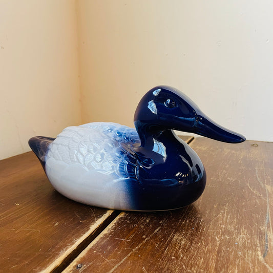 Blue and White Canvasback- Vintage