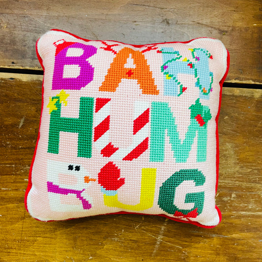 Bah Humbug Needlepoint Pillow