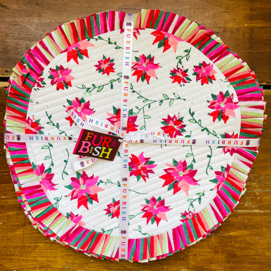 Poinsettia Placemats S/4