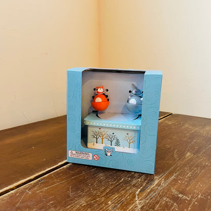 Dancing Fox & Bunny Music Box