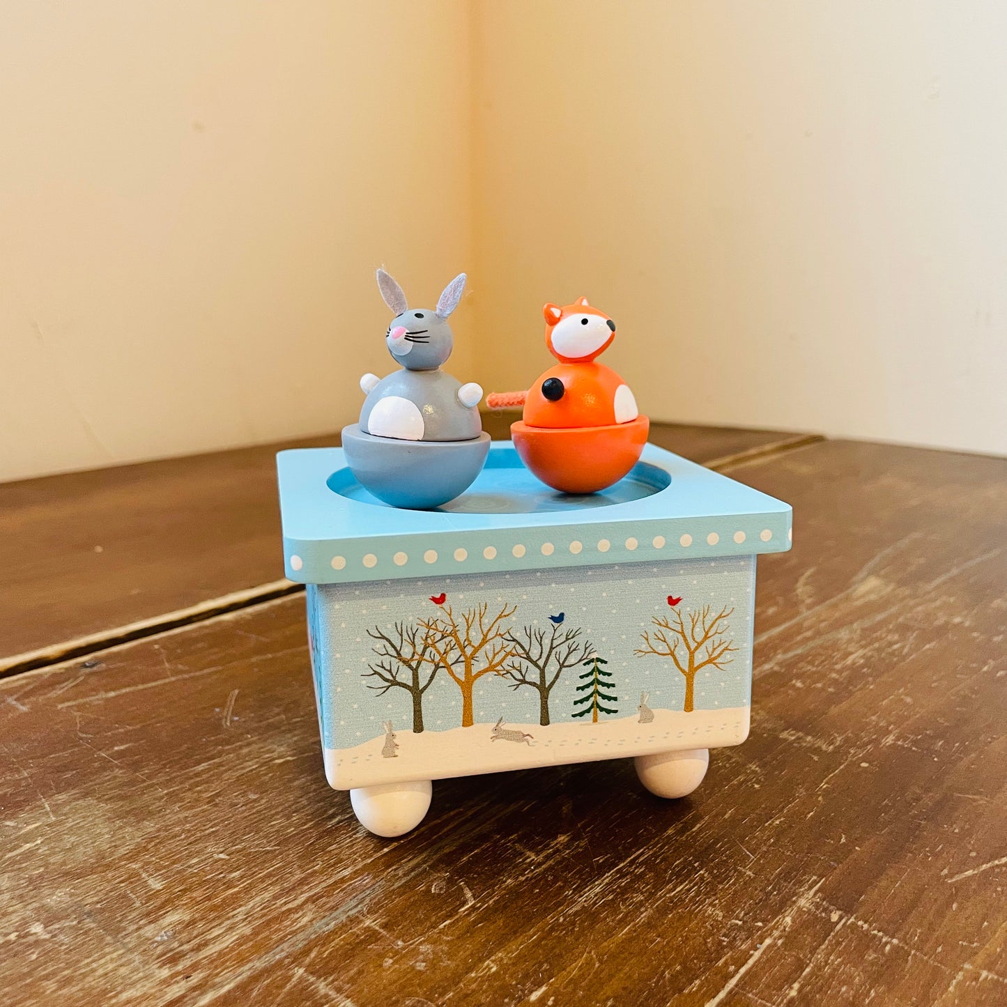 Dancing Fox & Bunny Music Box