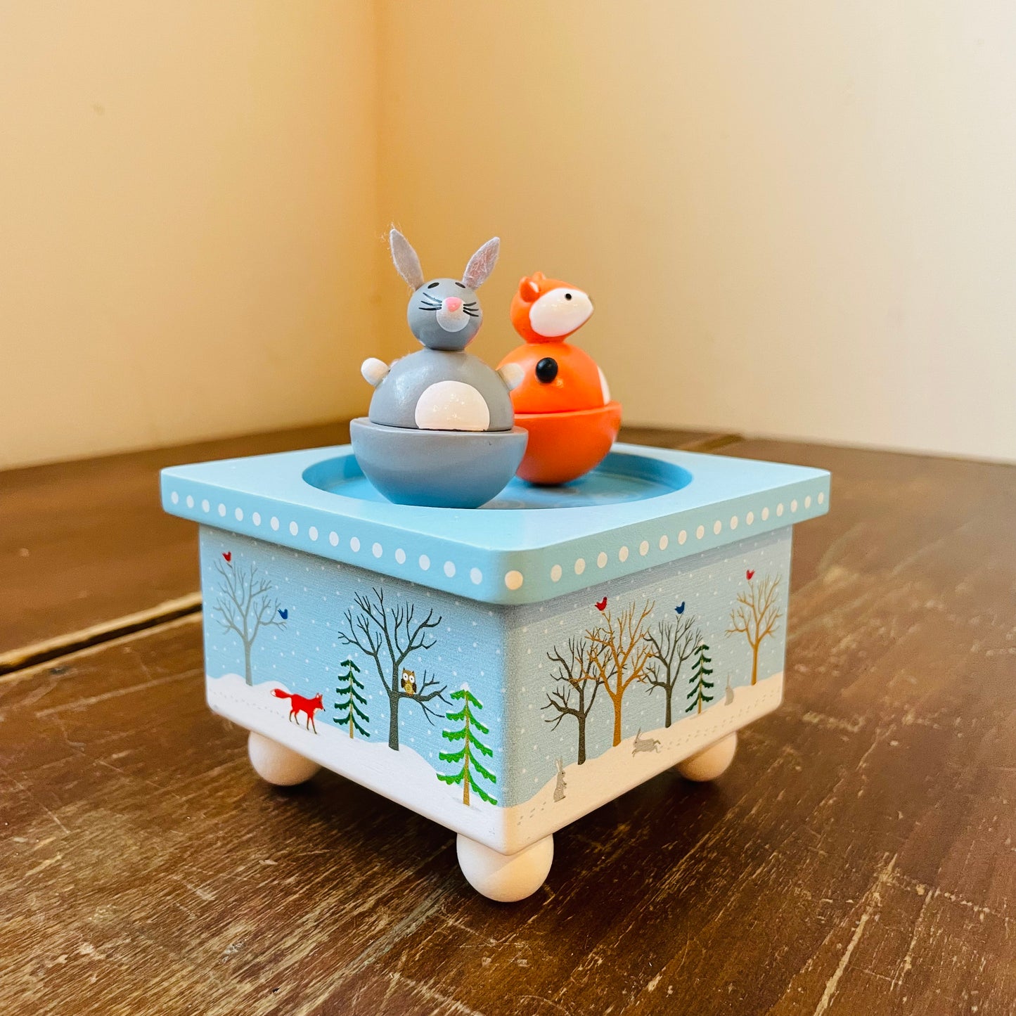 Dancing Fox & Bunny Music Box