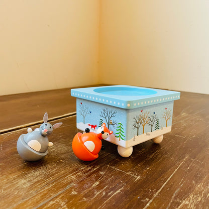 Dancing Fox & Bunny Music Box