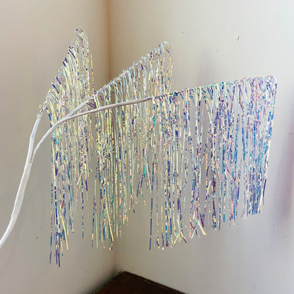 Iridescent Tinsel Icicle Spray