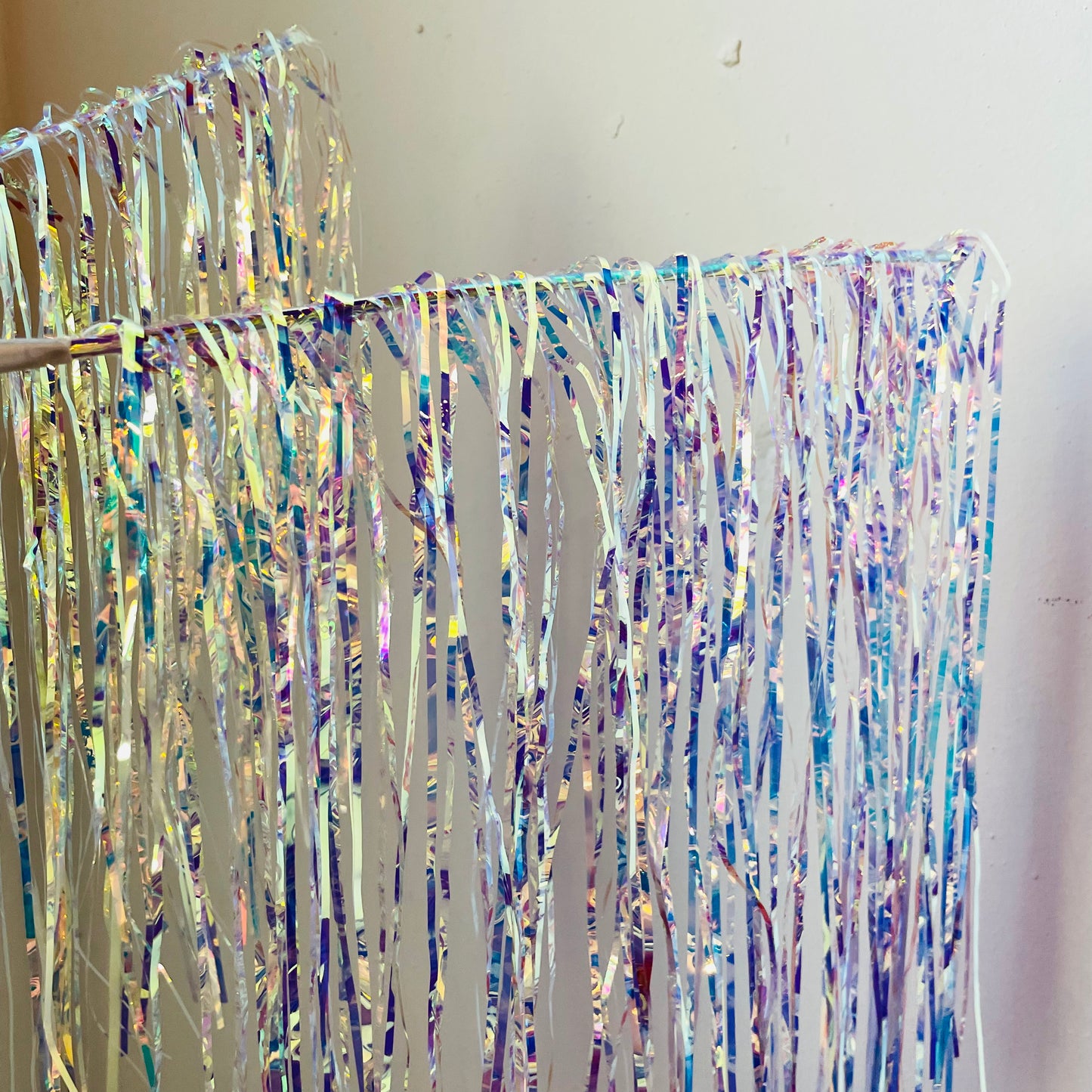 Iridescent Tinsel Icicle Spray