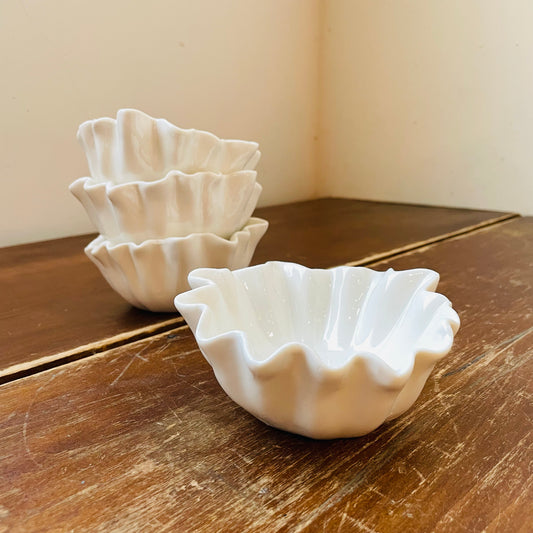 Small Stoneware Fluted Bowl