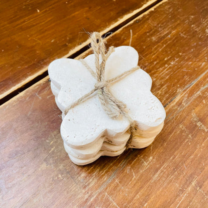 Scalloped Edge Travertine Coasters