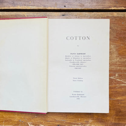 "Cotton" Vintage Agriculture Textbook- Vintage