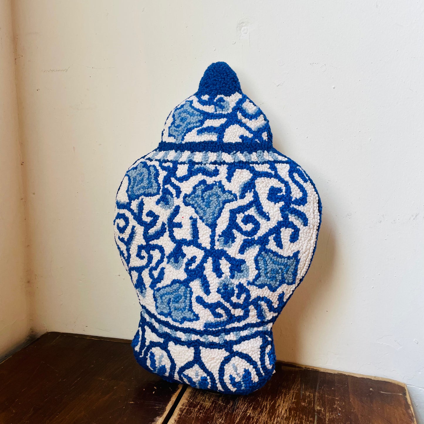 Chinoiserie Vase Shaped Hook Pillow
