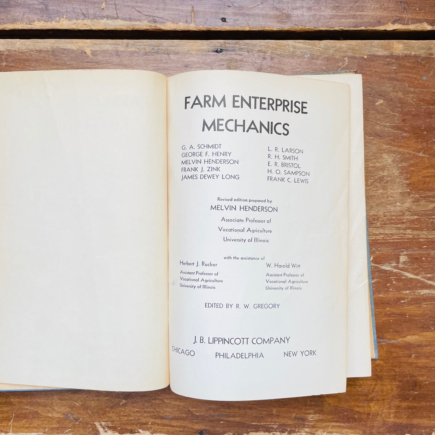 "Farm Enterprise Mechanics" Vintage Agriculture Textbook- Vintage