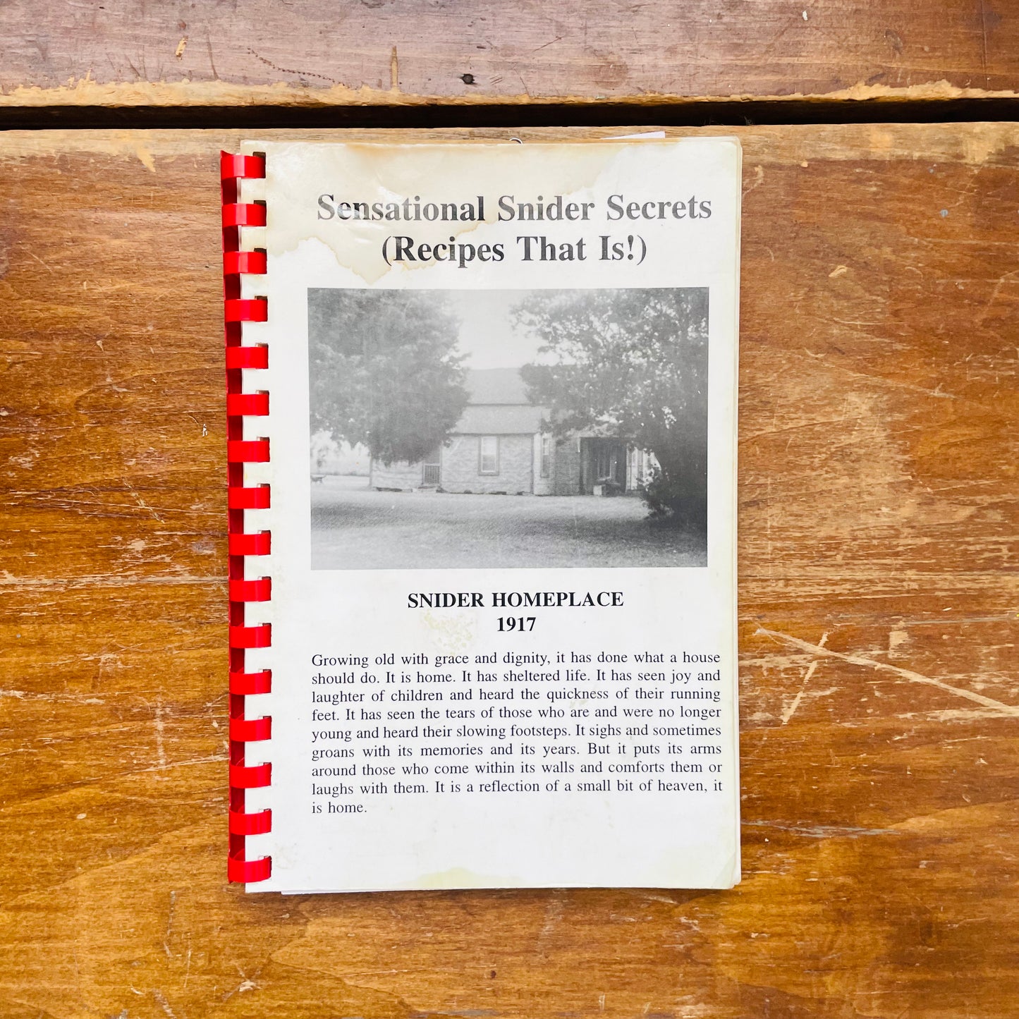 "Sensational Snider Secrets" Vintage Cookbook- Vintage