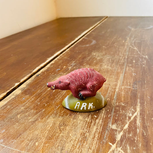 Chalkware Arkansas Razorback on Football- Vintage