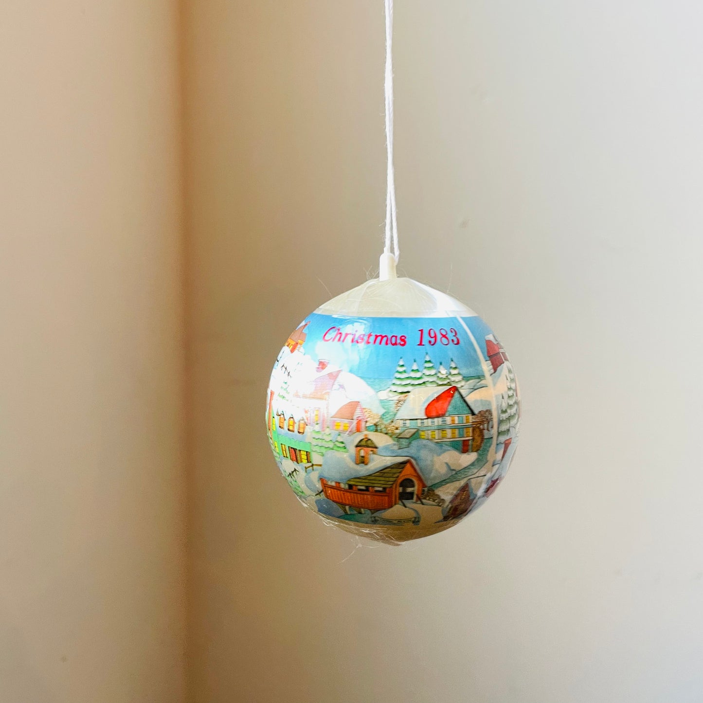 Christmas 1983 Satin Bauble- Vintage