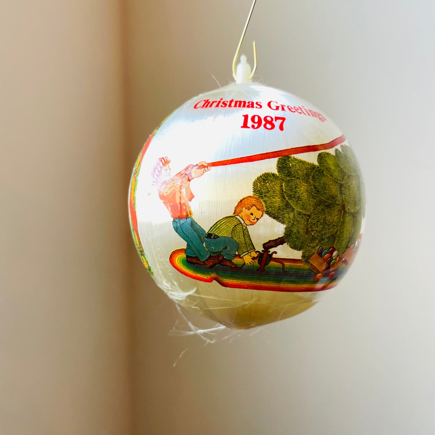 Christmas 1987 Satin Bauble- Vintage