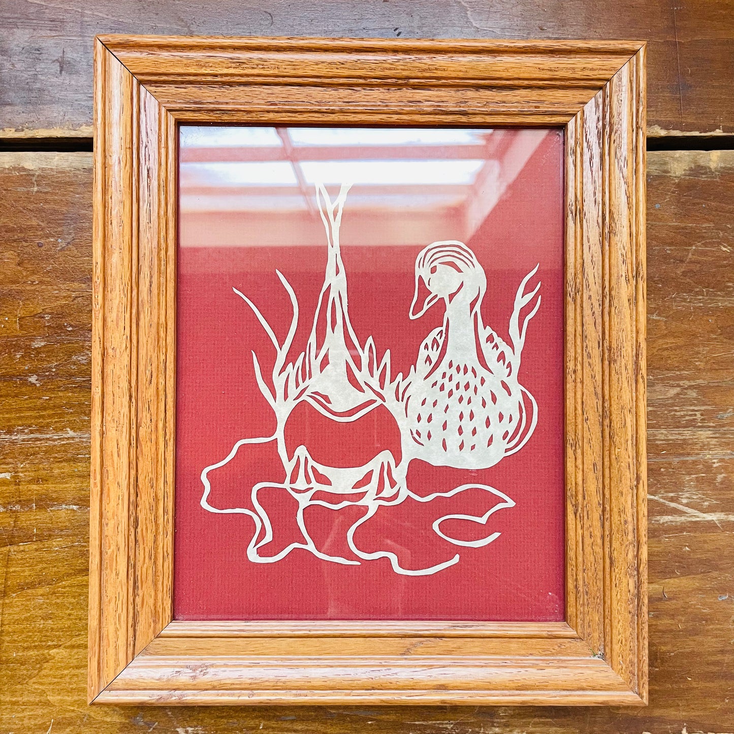 Paper Cut-Out Duck Artwork- Vintage