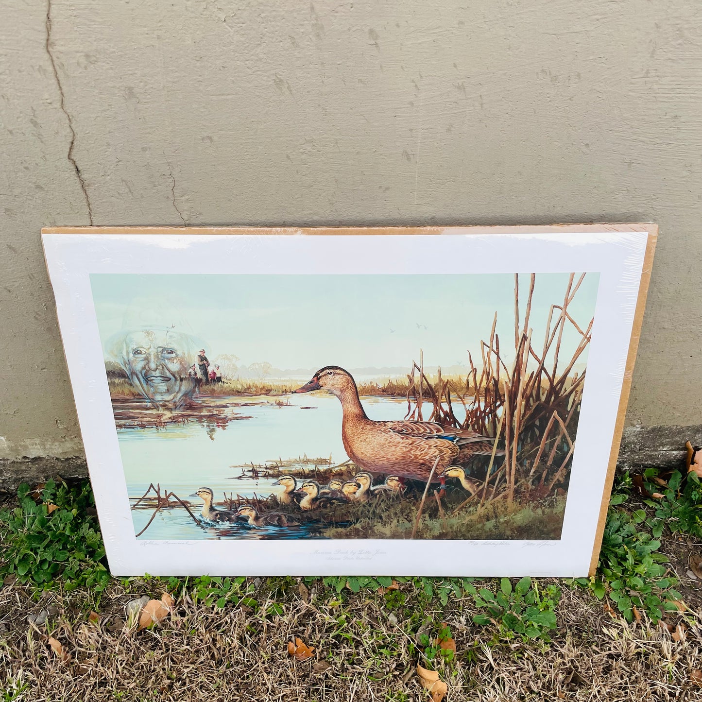 "Mamma Duck" Print by Zettie Jones- Vintage
