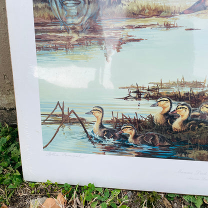 "Mamma Duck" Print by Zettie Jones- Vintage