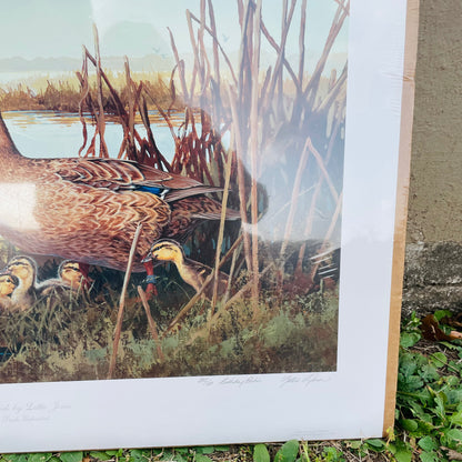 "Mamma Duck" Print by Zettie Jones- Vintage