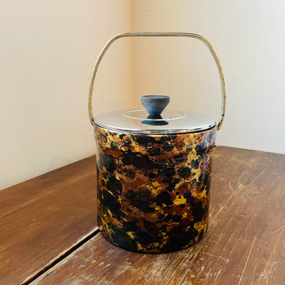 Mottled Tortoiseshell Ice Bucket- Vintage