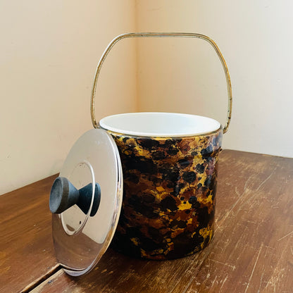 Mottled Tortoiseshell Ice Bucket- Vintage